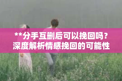 **分手互删后可以挽回吗？深度解析情感挽回的可能性**