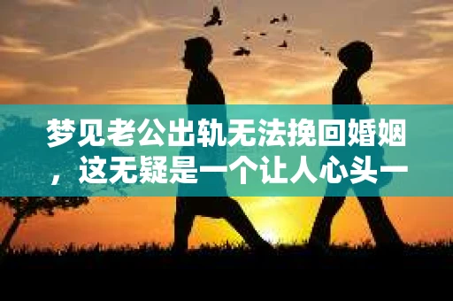 梦见老公出轨无法挽回婚姻，这无疑是一个让人心头一紧的梦境。在现实生活中，婚姻问题一直是人们关注的焦点，而梦境中的出轨，更是让人心生疑虑。那么，这样的梦境究竟预示着什么？我们又该如何面对呢？今天，就让我们一起来探讨一下这个话题。