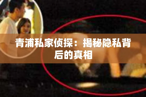 青浦私家侦探：揭秘隐私背后的真相