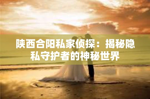 陕西合阳私家侦探：揭秘隐私守护者的神秘世界