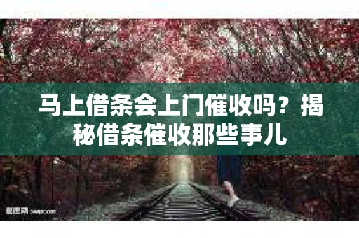 马上借条会上门催收吗？揭秘借条催收那些事儿