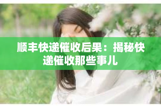 顺丰快递催收后果：揭秘快递催收那些事儿