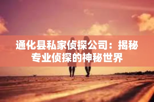 通化县私家侦探公司：揭秘专业侦探的神秘世界