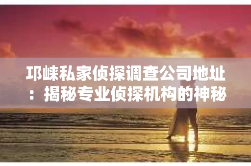 邛崃私家侦探调查公司地址：揭秘专业侦探机构的神秘面纱