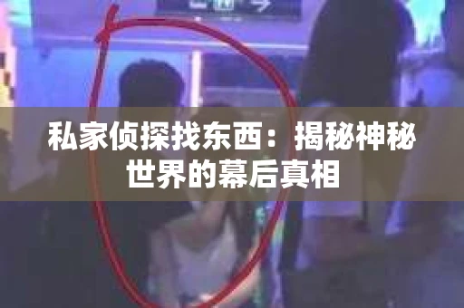 私家侦探找东西：揭秘神秘世界的幕后真相