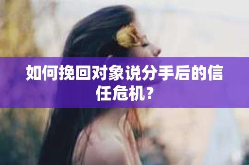 如何挽回对象说分手后的信任危机? 如何挽回对象说分手后的信任危机?