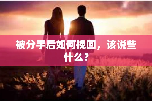 被分手后如何挽回,该说些什么? 被分手后如何挽回,该说些什么?