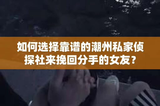 如何选择靠谱的潮州私家侦探社来挽回分手的女友？