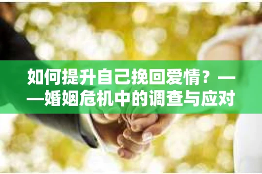 如何提升自己挽回爱情？——婚姻危机中的调查与应对策略